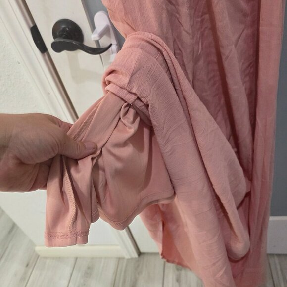 JustFab Pink Macrame-Back Maxi Dress XXL NWOT | Boho Summer Beach Vibes - Picture 4 of 12